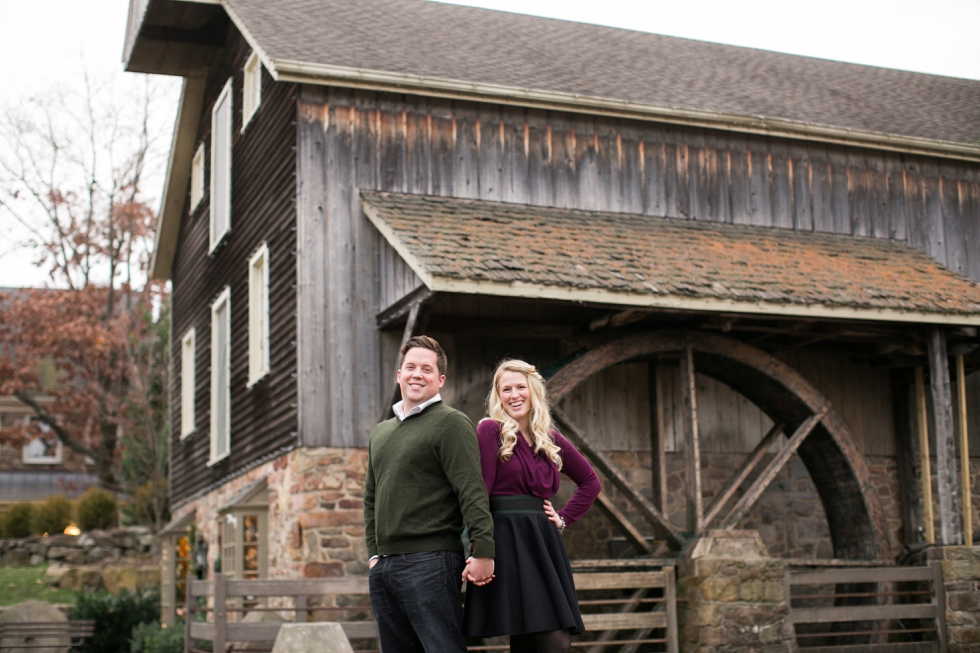 Peddler's Village Christmas Engagement Photographs