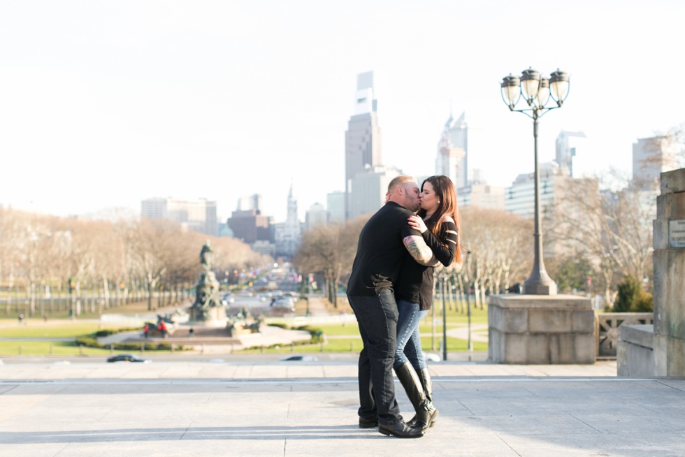 Philadelphia museum of art engagement photography