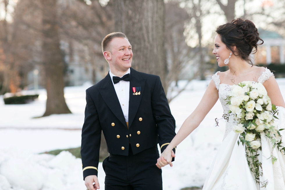 US Naval Academy Winter Wedding Bancroft Hall - Philadelphia Wedding Photographer