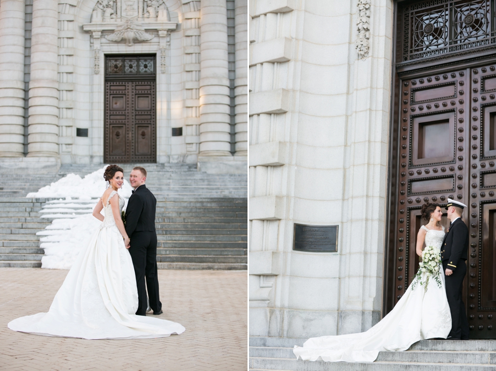 US Naval Academy Winter Wedding Bancroft Hall - Philadelphia Wedding Photographer