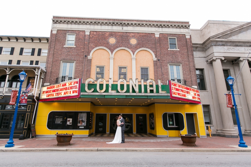 The Colonial Theatre Wedding Couple - Phoenixville PA Wedding Photographer