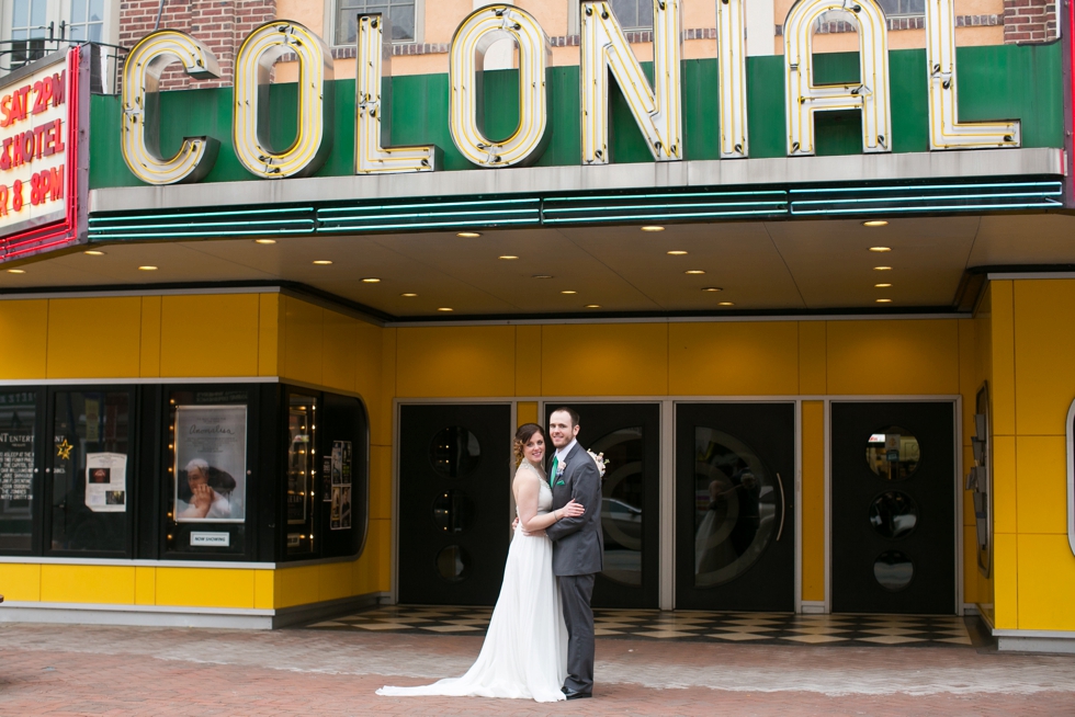 The Colonial Theatre Wedding Couple - Phoenixville PA Wedding Photographer