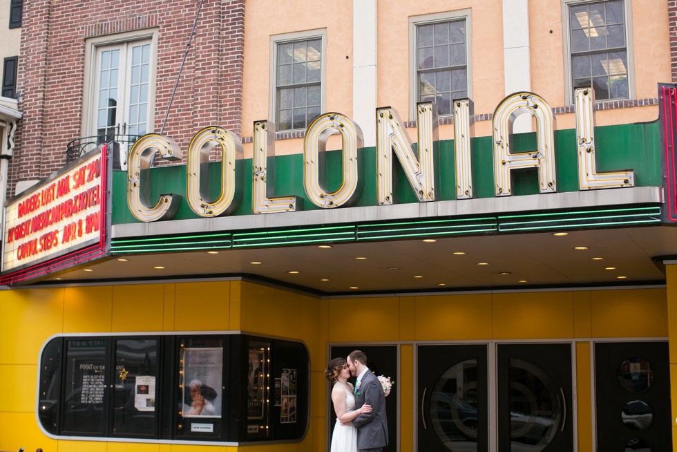 The Colonial Theatre Wedding Couple - Phoenixville PA Wedding Photographer