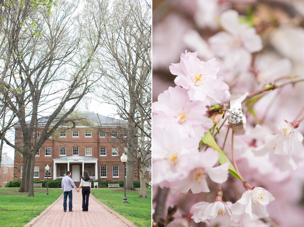 Cherry Blossom hand made engagement ring - Maryland Engagement Photographers