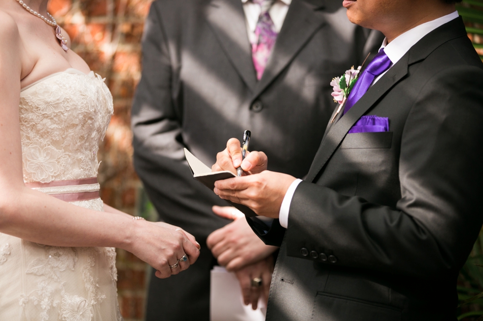 Garden Wedding Ceremony - Philadelphia Wedding Photographer