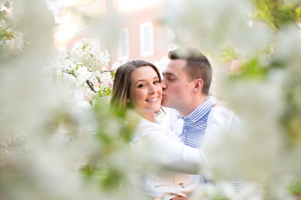 Annapolis State House Engagement Photos - Spring Blossom Engagement