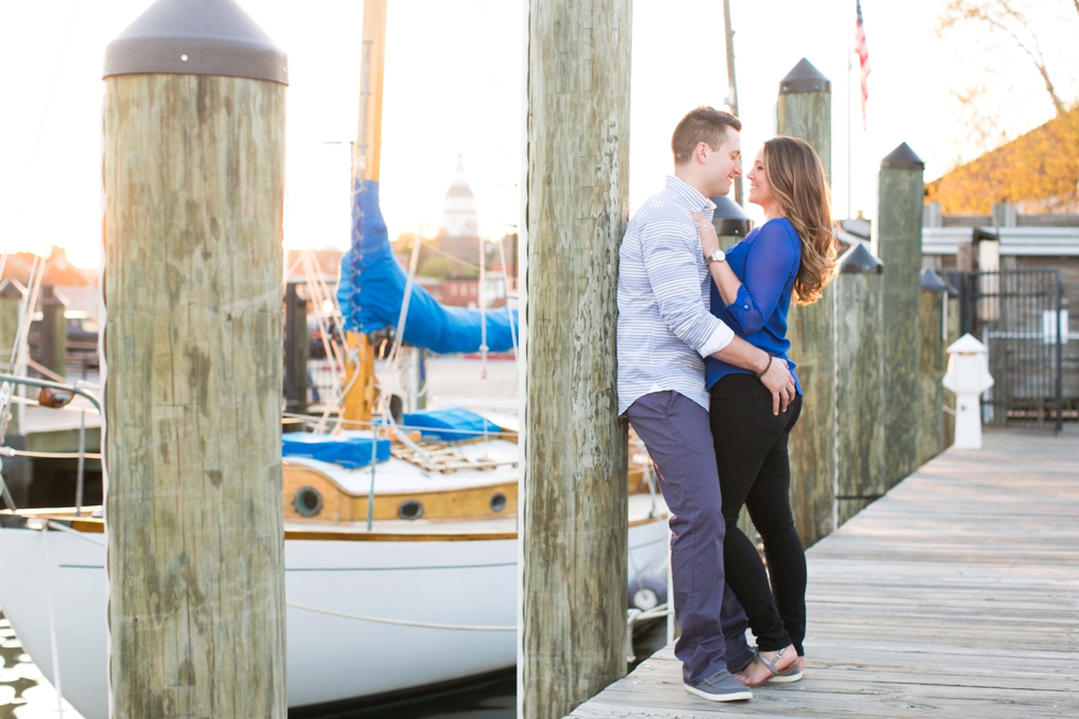 Annapolis Maryland City Dock Engagement Photos - Waterfront Engagement