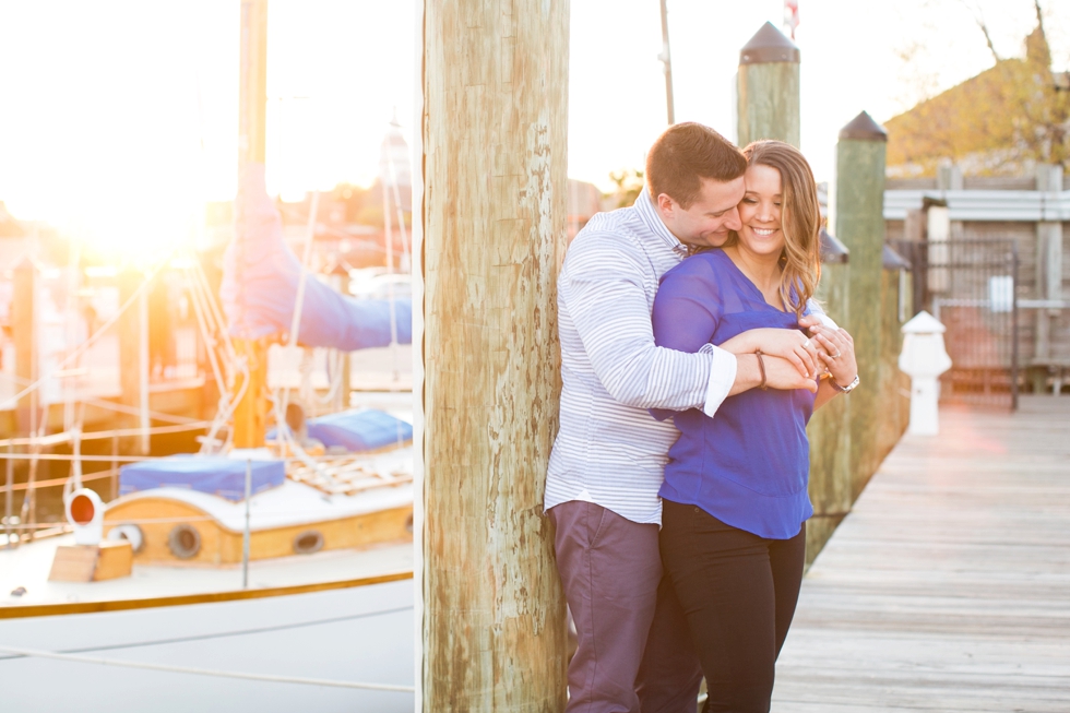 Annapolis Maryland City Dock Engagement Photos - Boat Engagement