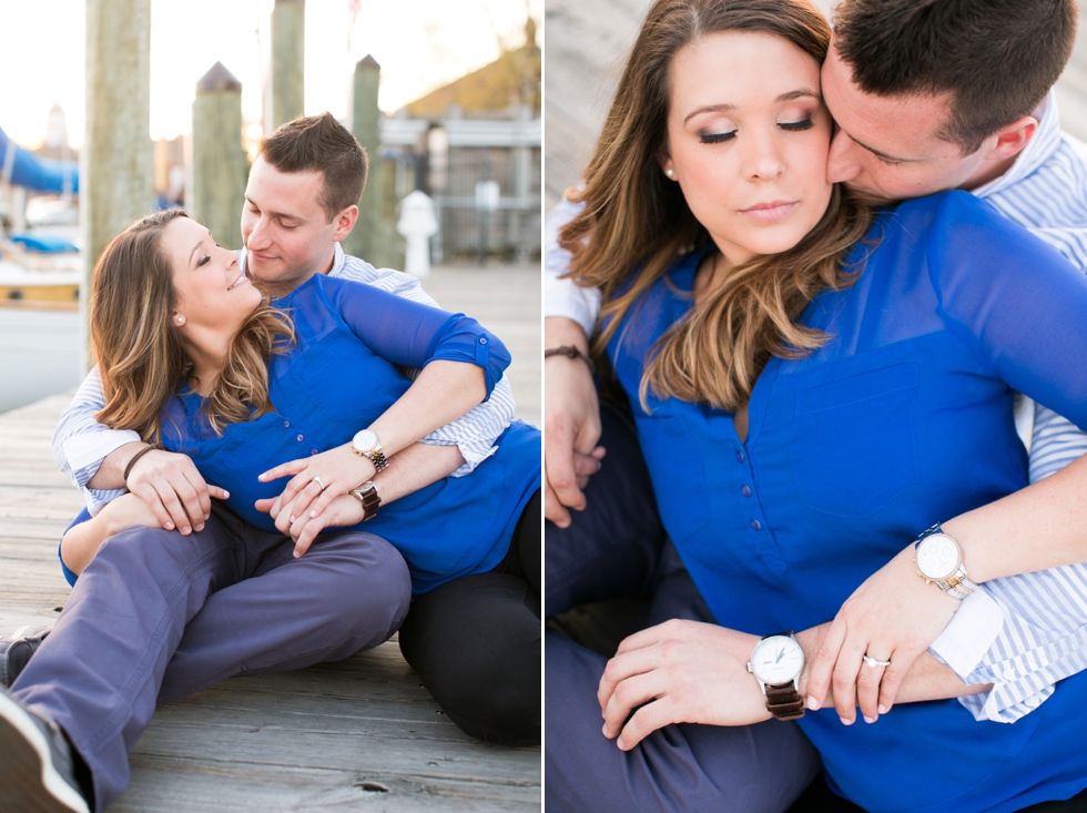 Annapolis Maryland City Dock Sunset Engagement Photos - Boat Engagement