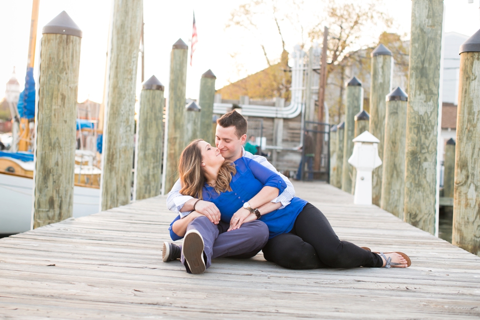 Annapolis Maryland City Dock Sunset Engagement Photos - Boat Engagement