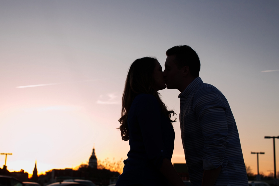 Annapolis Maryland City Dock Sunset Engagement Photos - Boat Engagement