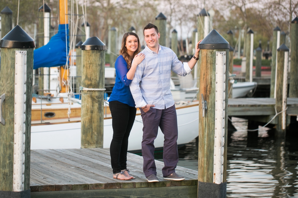 Annapolis Maryland City Dock Sunset Engagement Photos - Boat Engagement