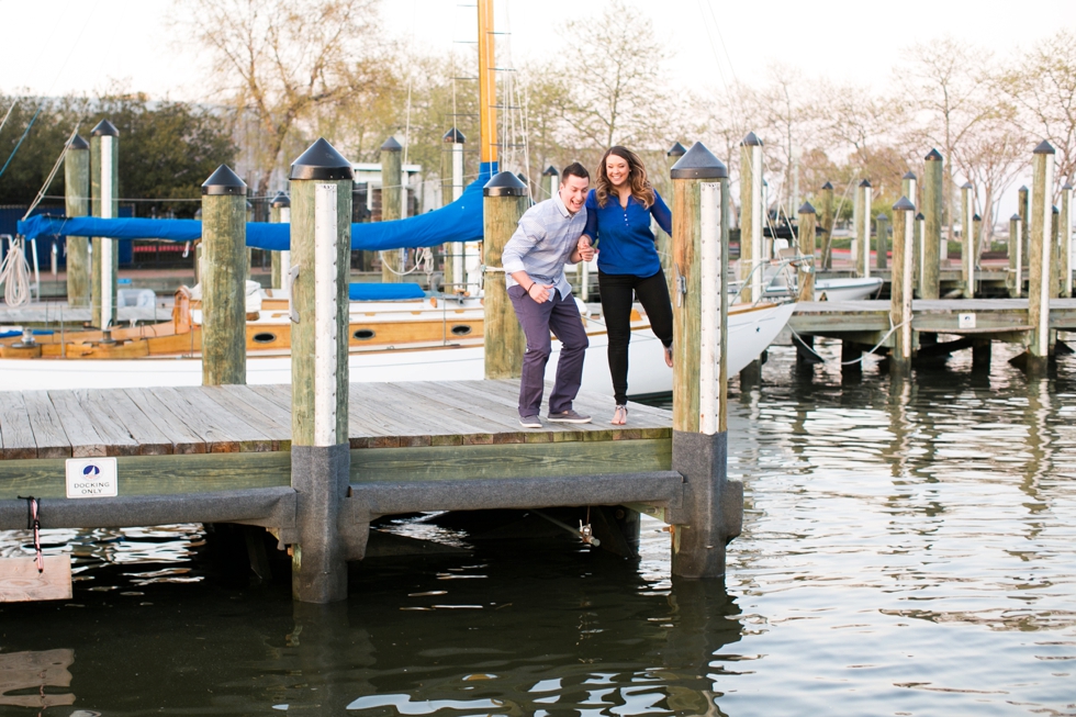 Annapolis Maryland City Dock Sunset Engagement Photos - Boat Engagement