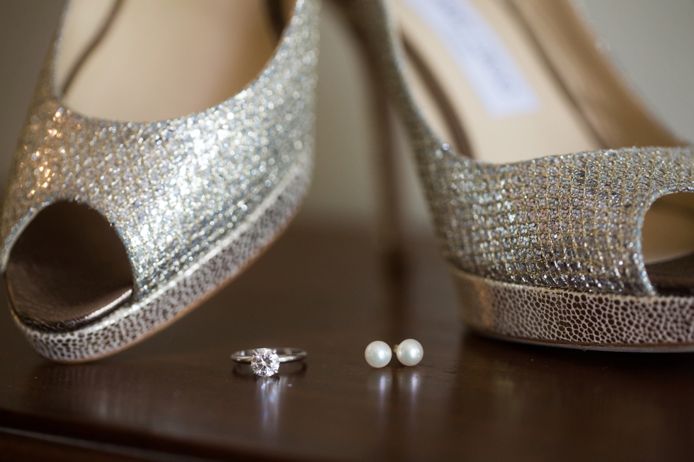 Crofton Maryland wedding - Liljenquist & Beckstead - Jimmy Choo bridal shoe