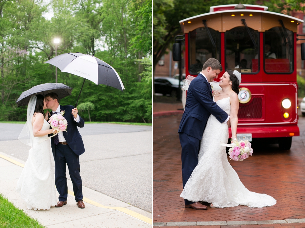 Rainy Annapolis Maryland wedding couple photo - Philadelphia wedding photographer