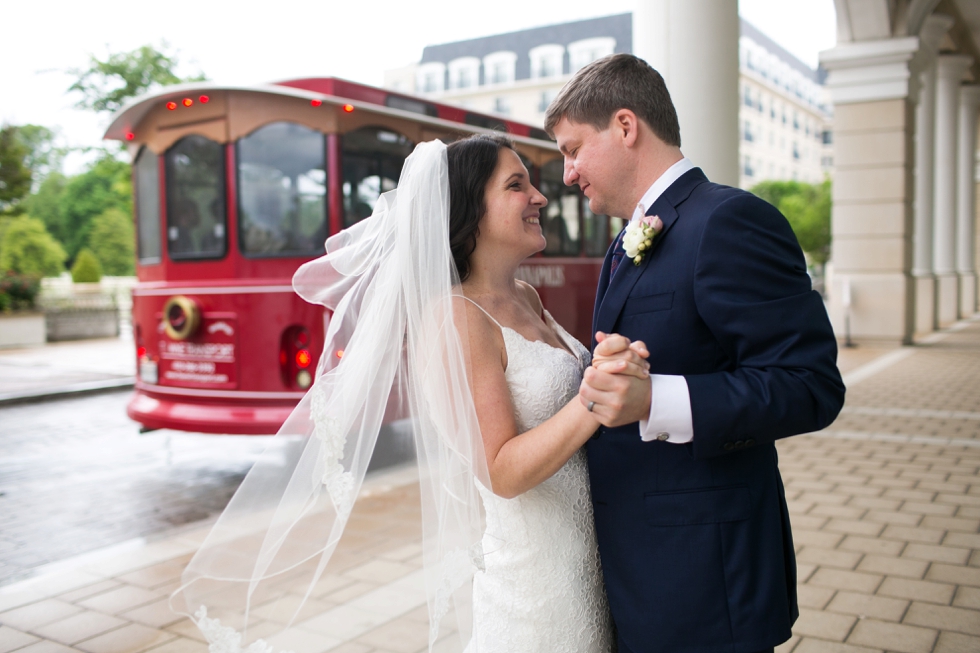 Julie Brent - Annapolis Maritime Museum wedding - Towne Transport Trolley