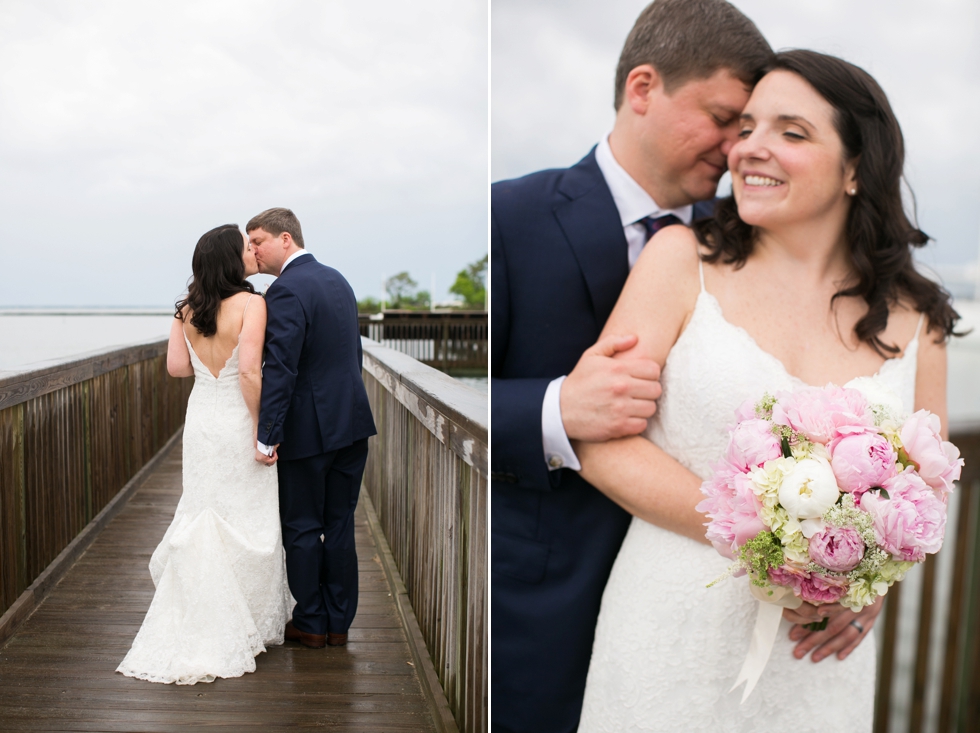 Rainy Annapolis Maritime Museum married couple- Sonata by Anne Barge