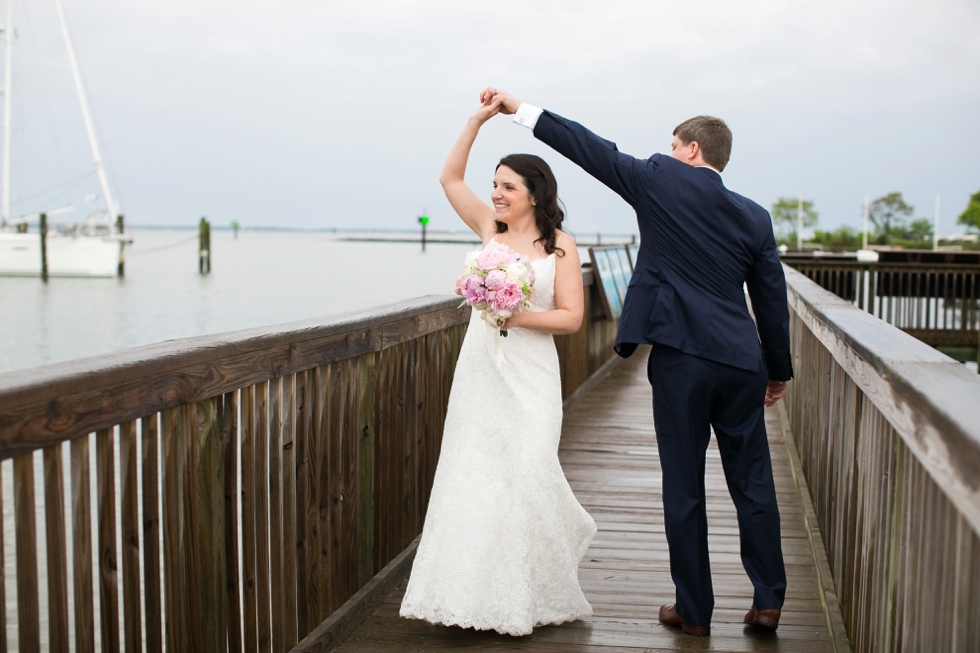 Rainy Annapolis Maritime Museum married couple- Sonata by Anne Barge