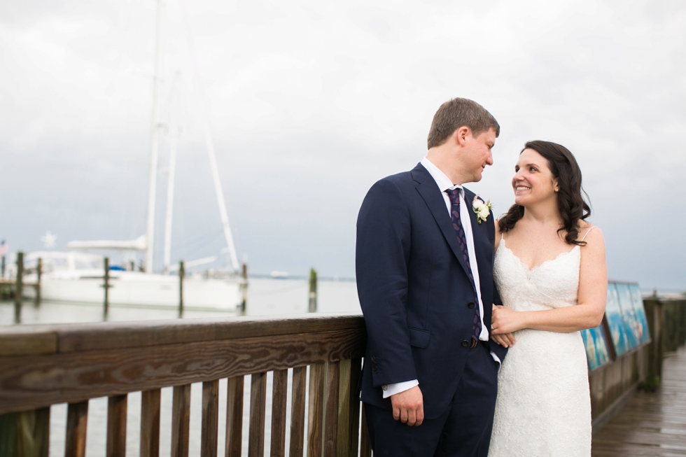 Rainy Annapolis Maritime Museum married couple- Sonata by Anne Barge