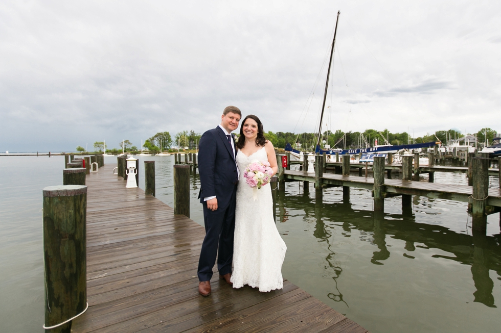 Rainy Annapolis Maritime Museum married couple- Sonata by Anne Barge