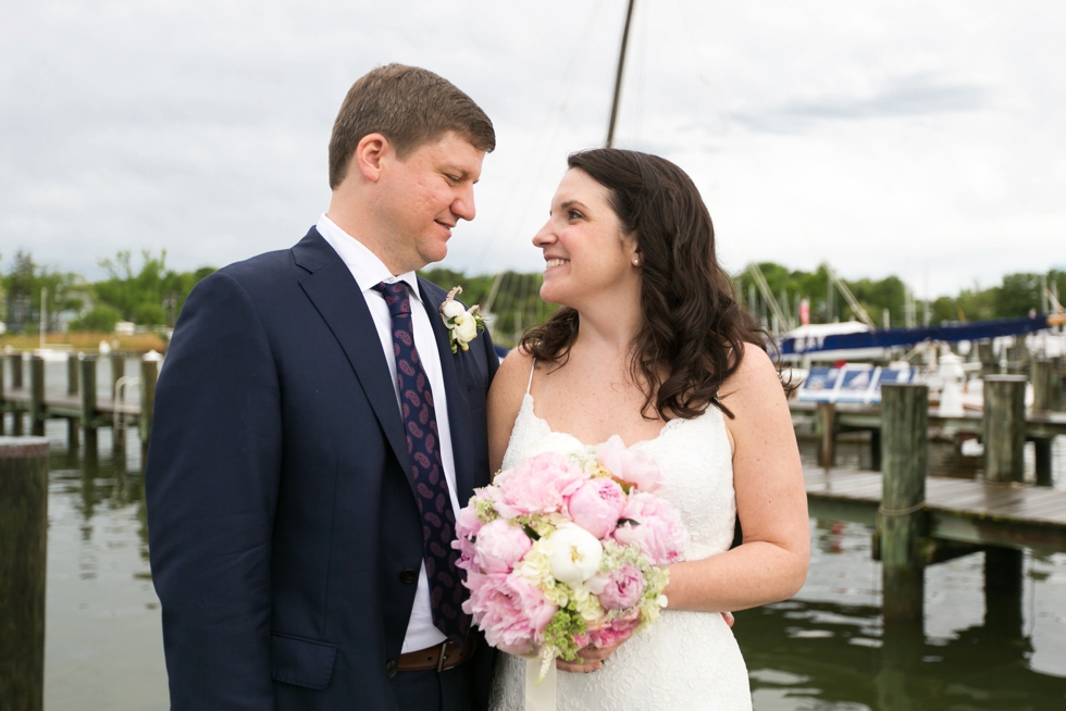 Rainy Annapolis Maritime Museum married couple- Sonata by Anne Barge