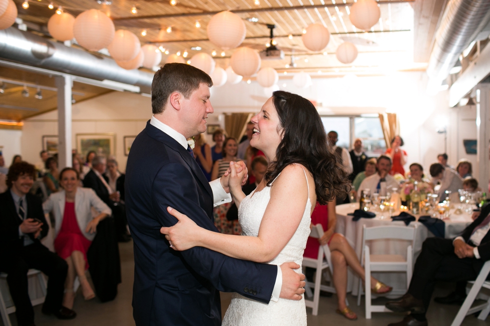 Rainy Annapolis Maritime Museum married couple - Wedding First Dance