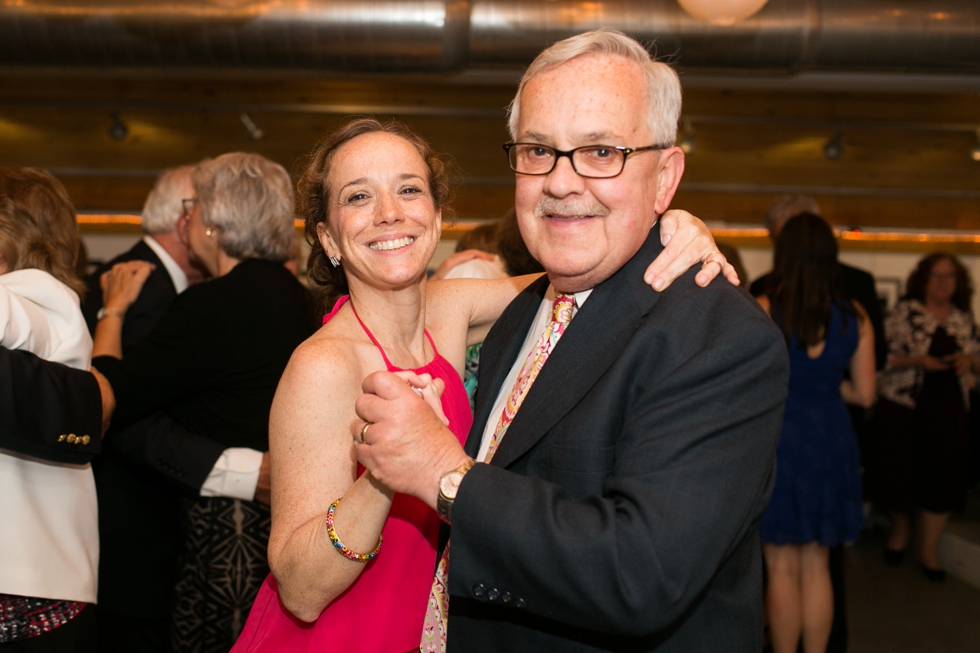 Rainy Annapolis Maritime Museum wedding reception