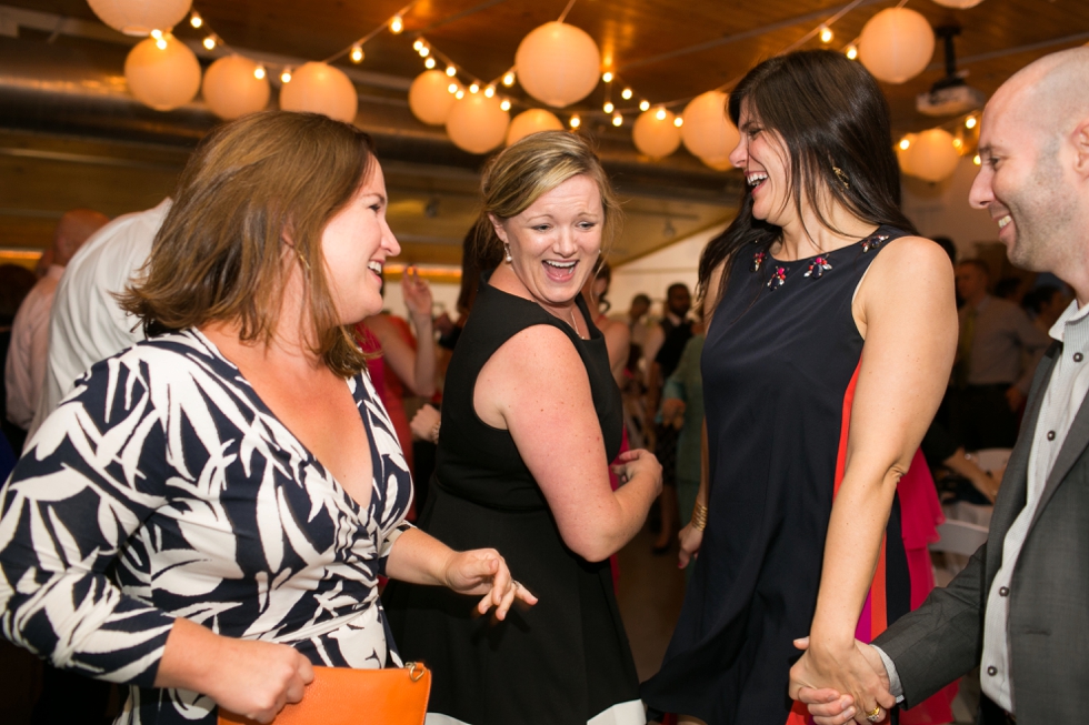 Rainy Annapolis Maritime Museum wedding reception