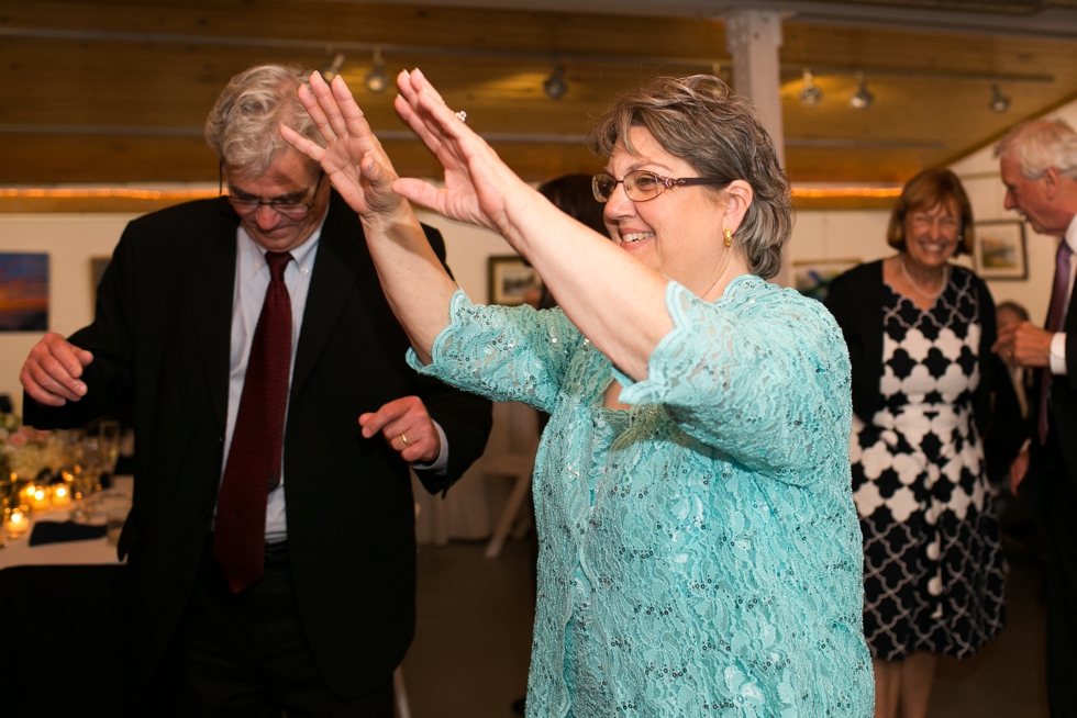 Rainy Annapolis Maritime Museum wedding reception