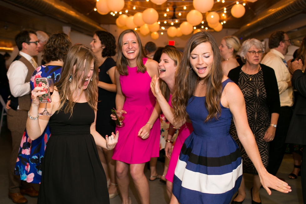 Rainy Annapolis Maryland Maritime Museum wedding reception