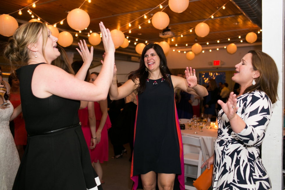 Rainy Annapolis Maryland Maritime Museum wedding reception