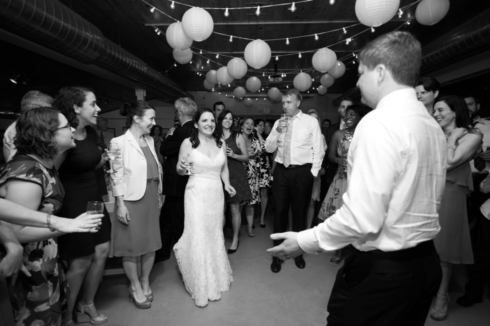 Rainy Annapolis Maryland Maritime Museum wedding reception