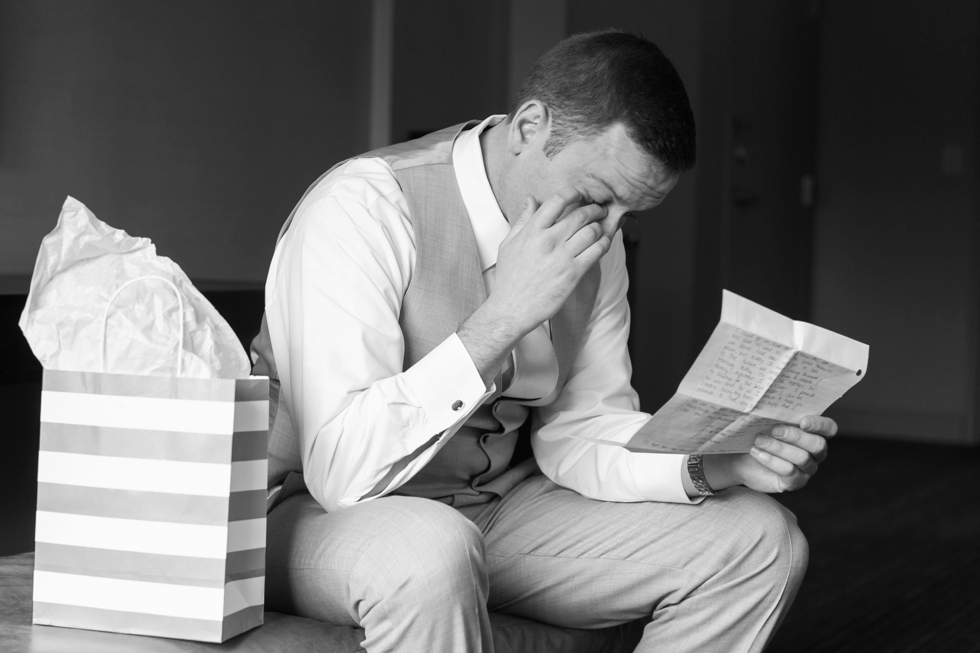 Groom prep Westin hotel Philadelphia wedding photographer