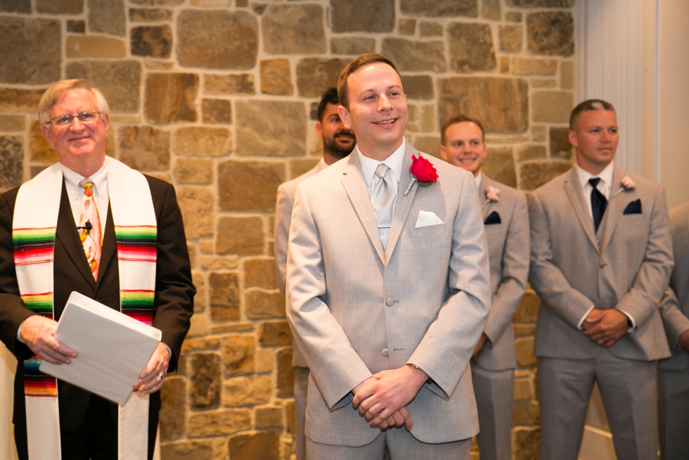 Philadelphia wedding photographer - Chesapeake Bay Beach Club rainy wedding ceremony