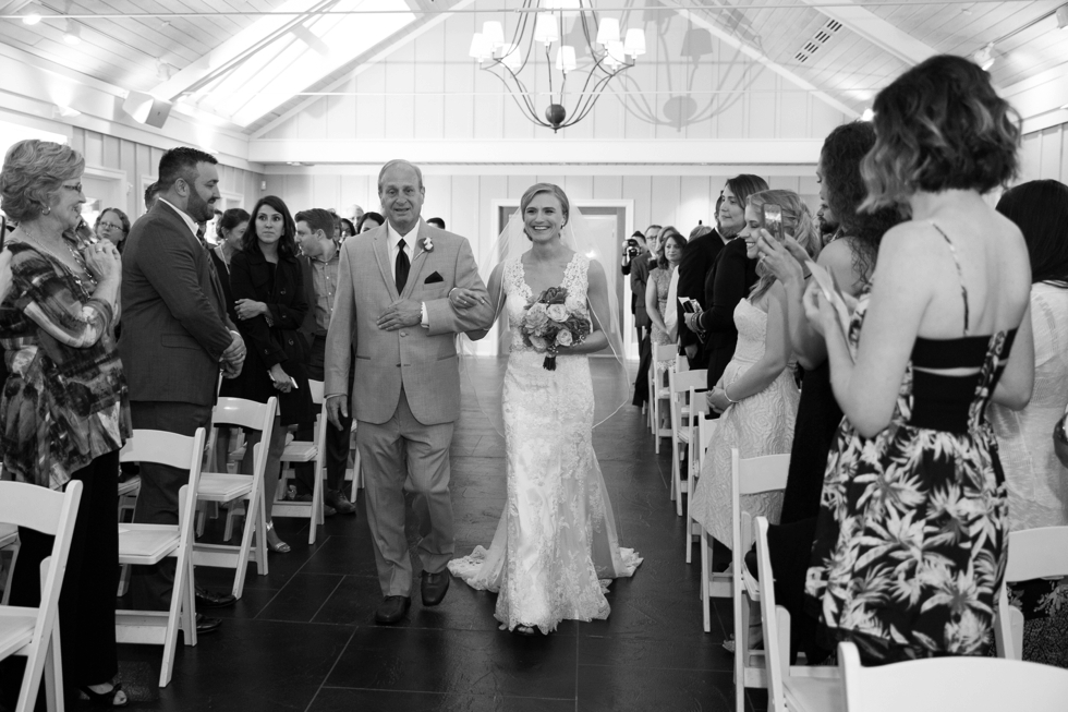 Philadelphia wedding photographer - Chesapeake Bay Beach Club rainy wedding ceremony