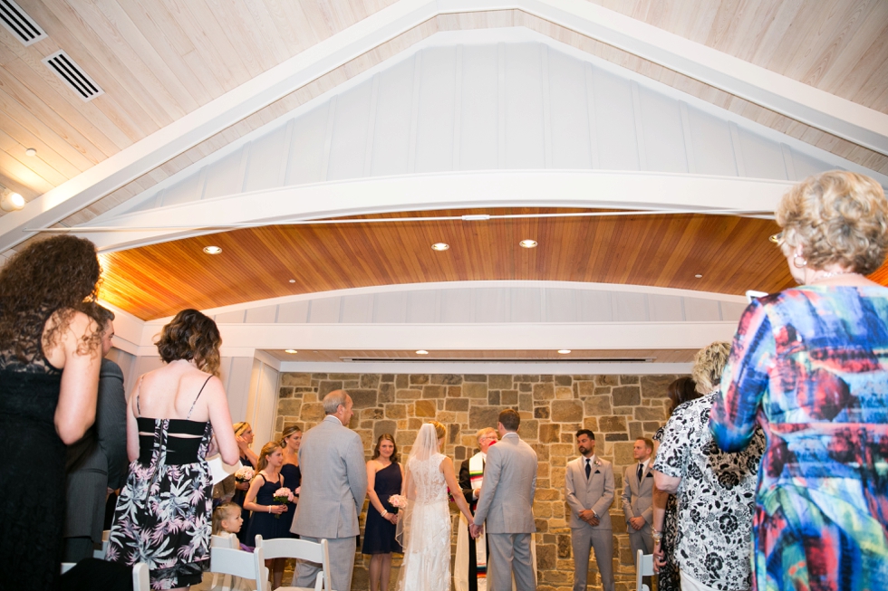 Philadelphia wedding photographer - Chesapeake Bay Beach Club rainy wedding ceremony