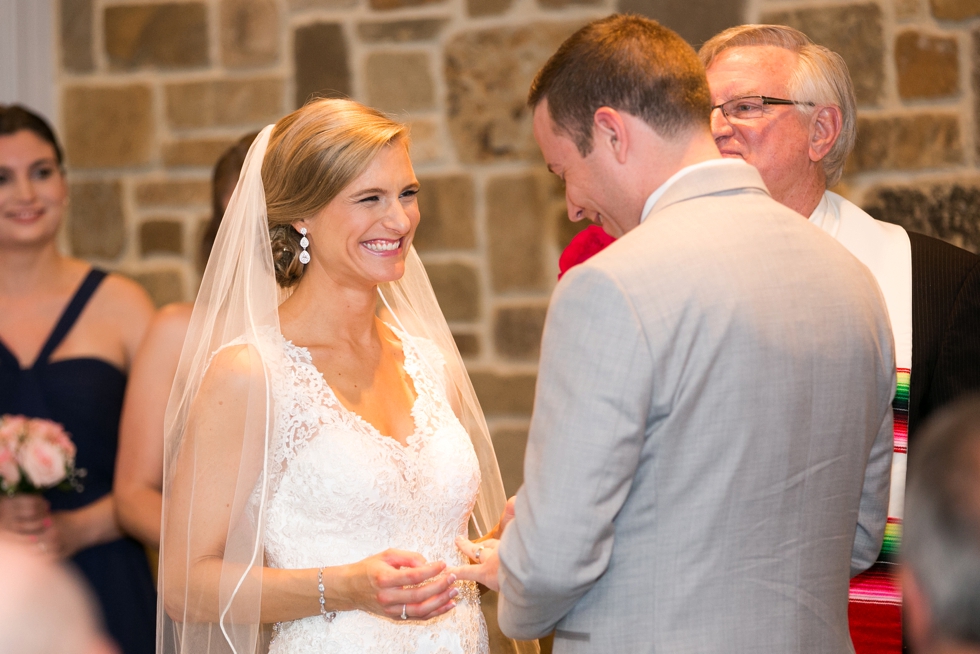 Philadelphia wedding photographer - Chesapeake Bay Beach Club rainy wedding ceremony