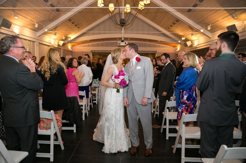 Philadelphia wedding photographer - Chesapeake Bay Beach Club rainy wedding ceremony