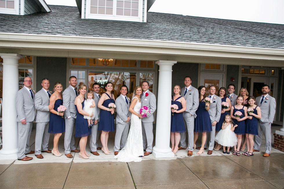 Philadelphia wedding photography - Chesapeake Bay Beach Club rainy wedding party photos