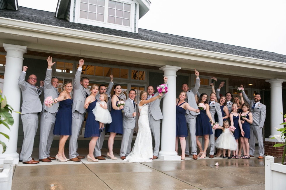 Philadelphia wedding photography - Chesapeake Bay Beach Club rainy wedding party photos