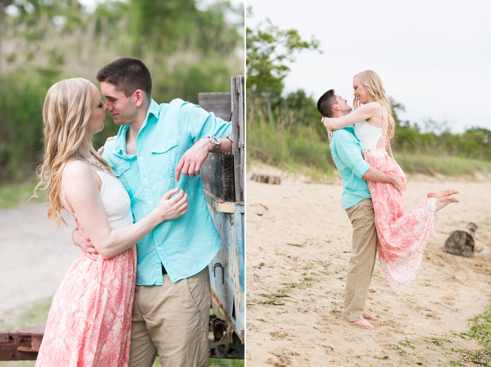 Stevensville Eastern Shore Beach Engagement Photographs