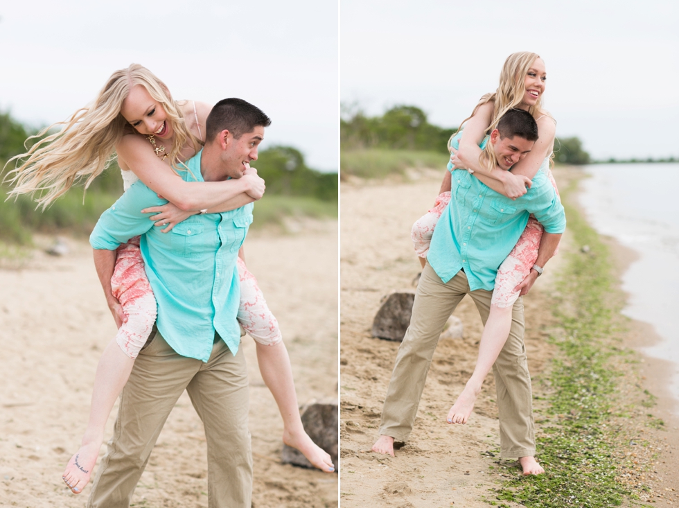 Terrapin Park Eastern Shore Beach Engagement Photographs