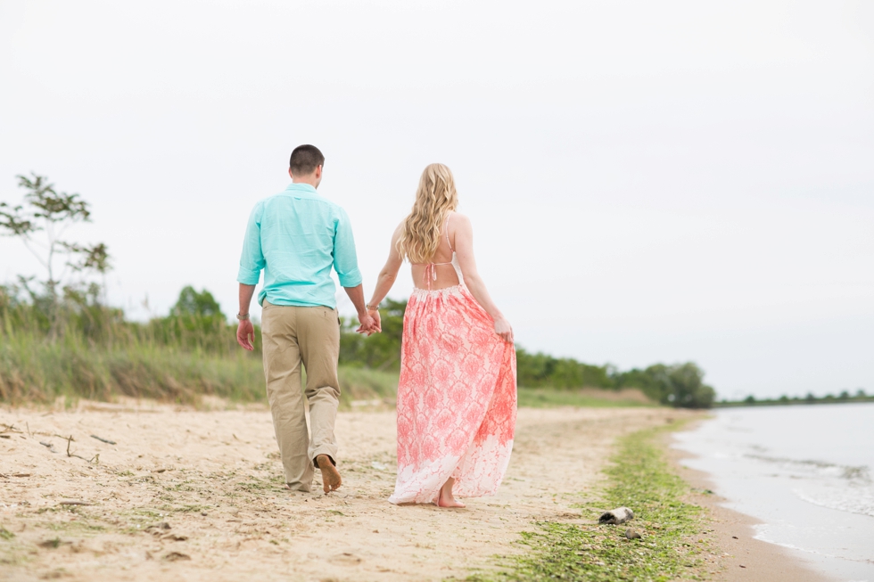 Terrapin Park Eastern Shore Beach Engagement Photographs