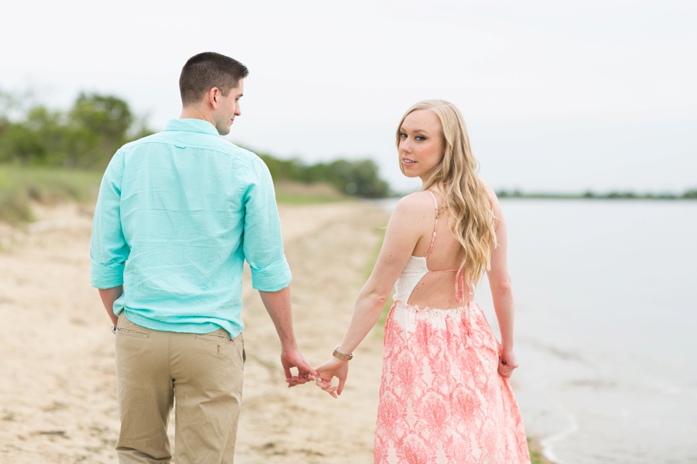 Terrapin Park Eastern Shore Beach Engagement Photographs