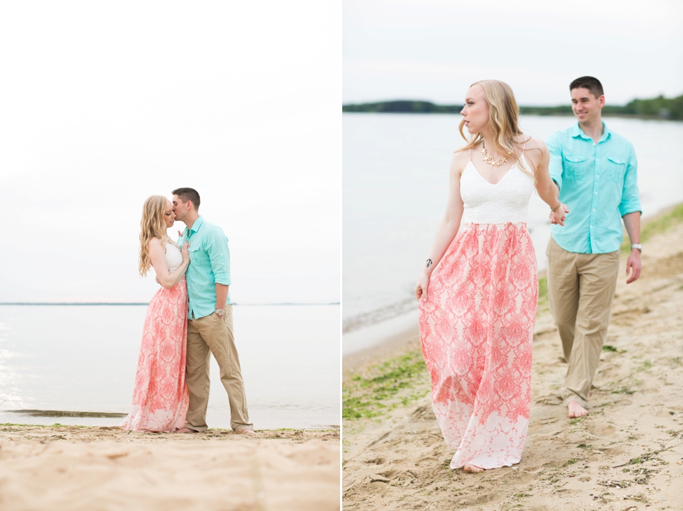 Terrapin Park Eastern Shore Beach Engagement Photographs