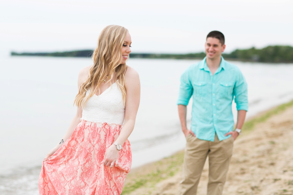 Terrapin Park Eastern Shore Beach Engagement Photographs