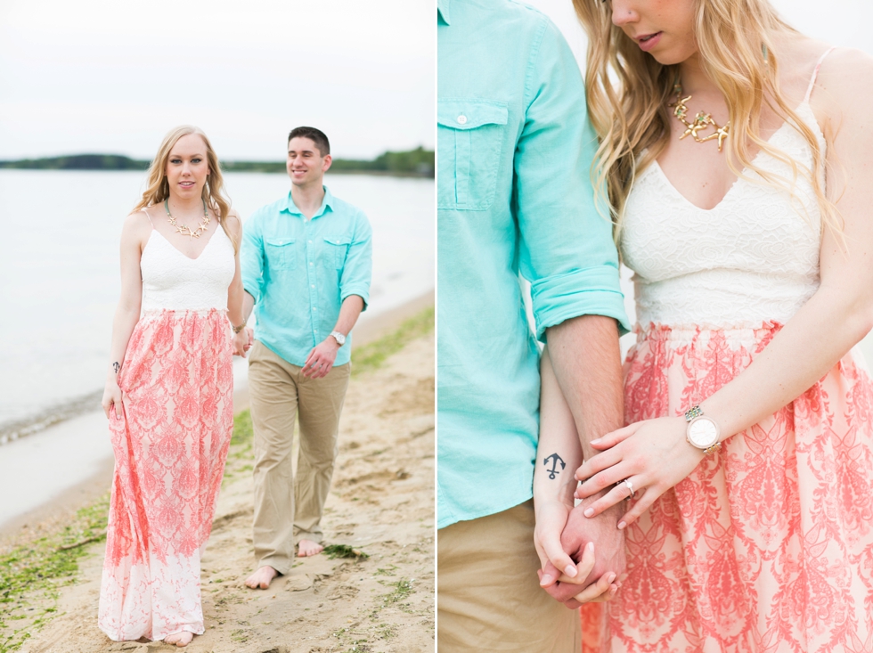 Terrapin Park Eastern Shore Beach Engagement Photographs