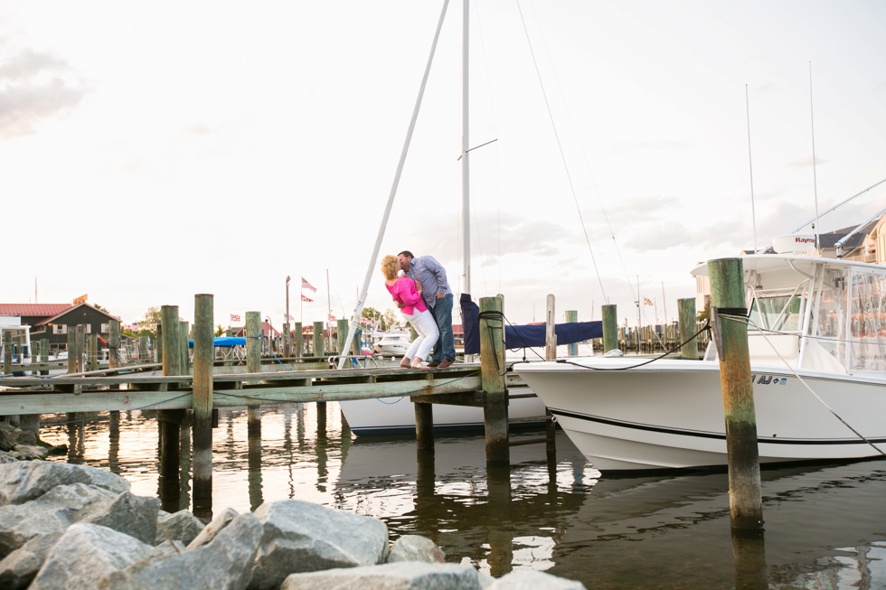 St. Michael's Engagement Photographer - Destination Engagement on a boat