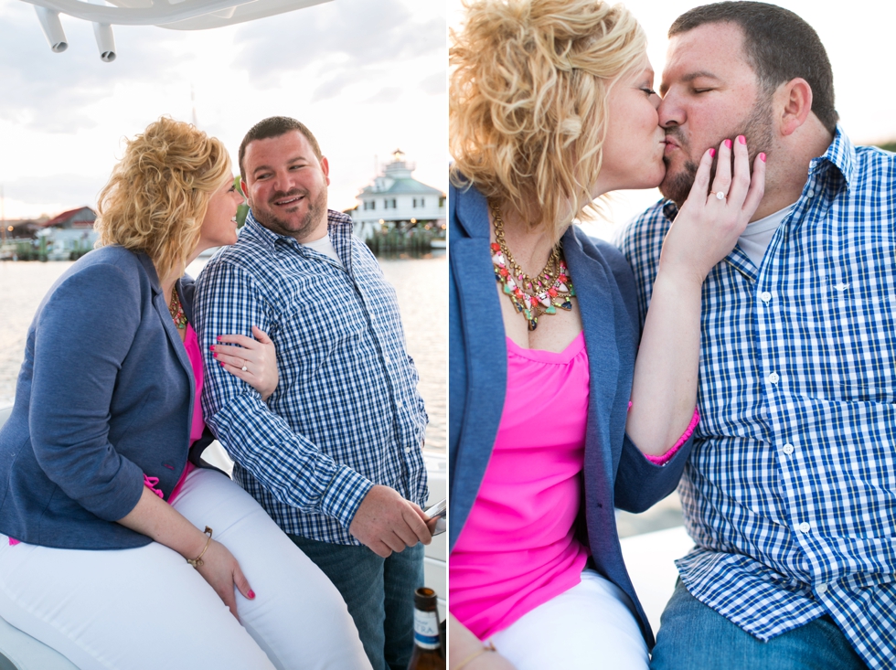 St. Michael's Engagement Photographer - Destination Engagement on a boat