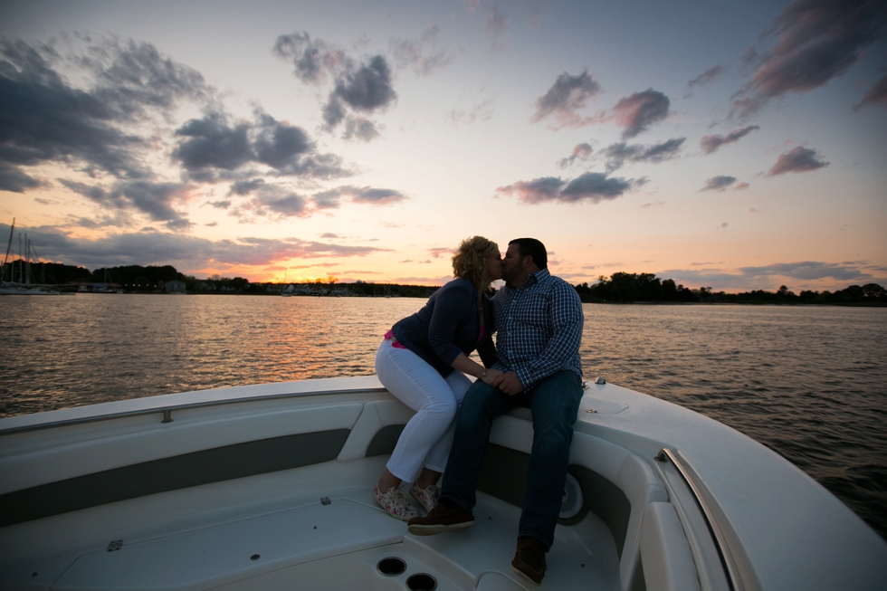 St. Michael's Engagement Photographer - Destination Engagement on a boat